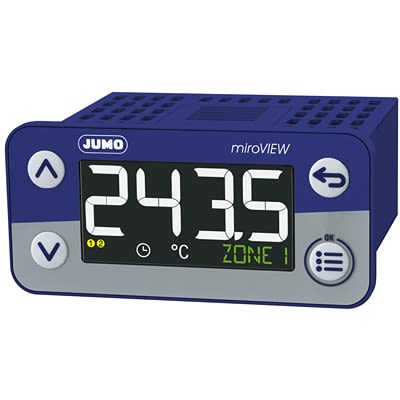 Jumo miroVIEW LCD Digital Panel Multi-Function Meter for Temperature, Thermocouple, 28.5mm x 69mm [701580/0-04-23-02/000]; 270-8831