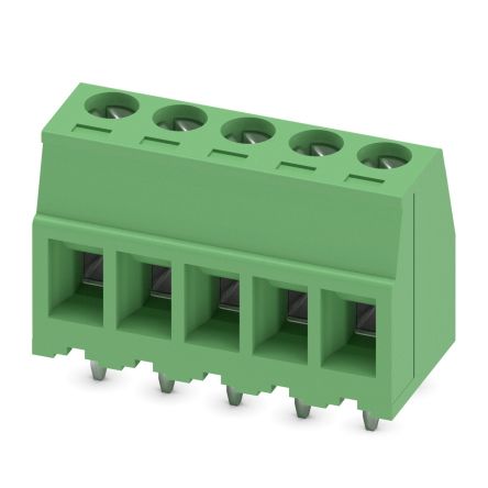 Phoenix Contact MKDSD Series PCB Terminal Block, 5-Contact, 3.81mm Pitch, Through Hole Mount, 1-Row, Screw Termination [1705579]; 270-9261