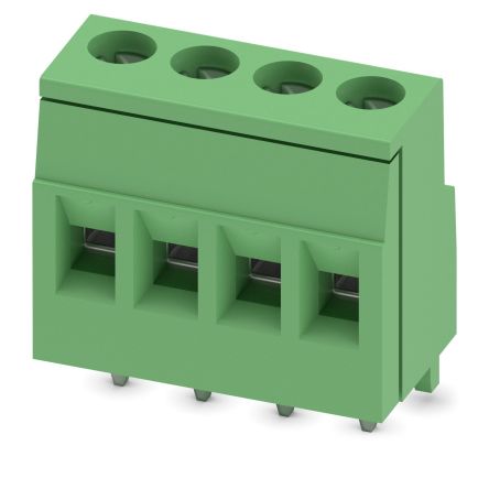 Phoenix Contact MKDS Series PCB Terminal Block, 4-Contact, 5.08mm Pitch, Through Hole Mount, 1-Row, Screw Termination [1730418]; 270-9268