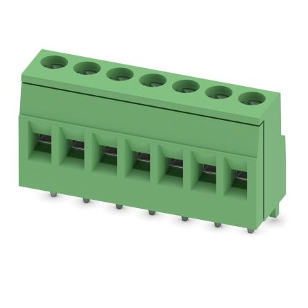 Phoenix Contact MKDS Series PCB Terminal Block, 7-Contact, 5.08mm Pitch, Through Hole Mount, 1-Row, Screw Termination [1730447]; 270-9269