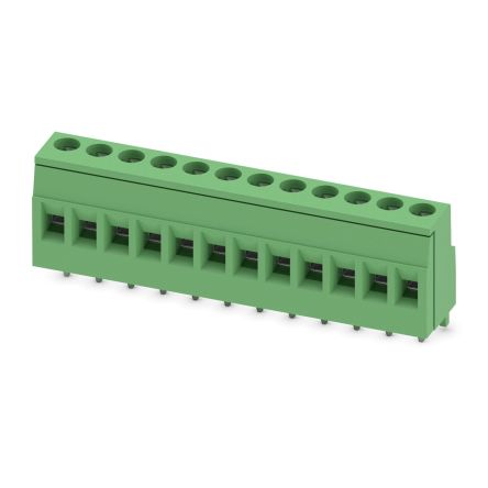 Phoenix Contact MKDS Series PCB Terminal Block, 12-Contact, 5.08mm Pitch, Through Hole Mount, 1-Row, Screw Termination [1730492]; 270-9270