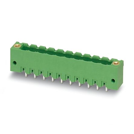 Phoenix Contact MSTBV Series Straight Wave Soldering Mount PCB Header, 10 Contact(s), 5.08 mm Pitch, 1 Row(s) [1796403]; 270-9297
