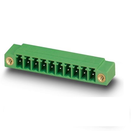 Phoenix Contact MC Series Straight Wave Soldering Mount PCB Header, 12 Contact(s), 3.5 mm Pitch, 1 Row(s) [1843897]; 270-9437