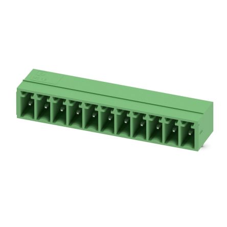 Phoenix Contact MC Series Straight Wave Soldering Mount PCB Header, 11 Contact(s), 3.5 mm Pitch, 1 Row(s) [1844304]; 270-9438