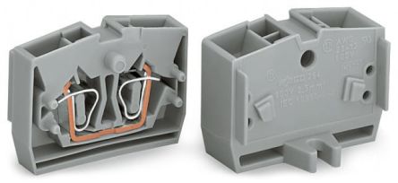 WAGO 264 Series Terminal Block, 4-Way, 24A, 28 → 12 AWG Wire, Cage Clamp Termination [264-331]; 271-0260