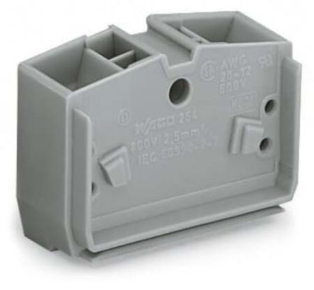 WAGO 264 Series Terminal Block, 1-Way, 24A, 28 → 12 AWG Wire, Cage Clamp Termination [264-351]; 271-0263