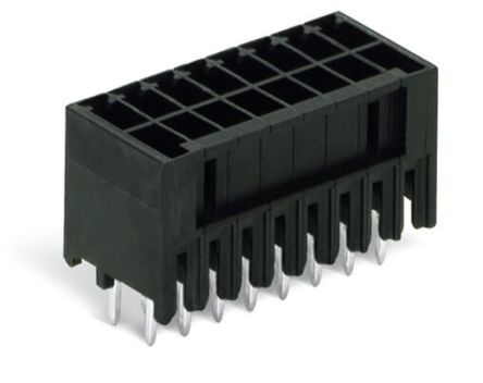 WAGO 713 Series Straight PCB PCB Header, 8 Contact(s), 5 mm Pitch, 2 Row(s) [713-1404]; 271-0285