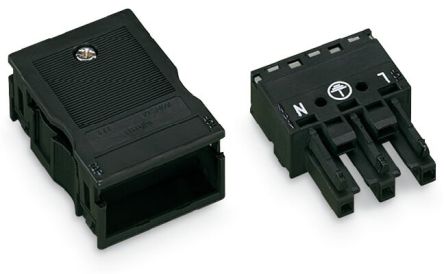 WAGO 770 Series Lighting Connector, 3-Pole, Female, 3-Way, Flush Mount, 25A [770-103]; 271-0302