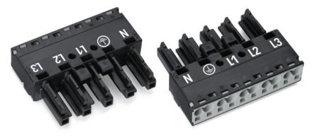 WAGO 770 Series Lighting Connector, 5-Pole, Female, 5-Way, Cable Mount, 25A [770-205]; 271-0316