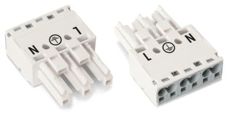 WAGO 770 Series Lighting Connector, 3-Pole, Female, 3-Way, Cable Mount, 25A [770-223]; 271-0322