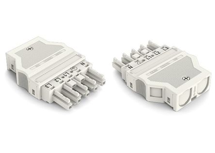 WAGO 770 Series Lighting Connector, 5-Pole, Female, 5-Way, Cable Mount, 25A [770-425]; 271-0325