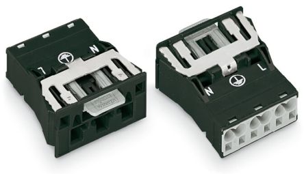 WAGO 770 Series Lighting Connector, 3-Pole, Male, 3-Way, Snap-In, 25A [770-713/007-000]; 271-0332