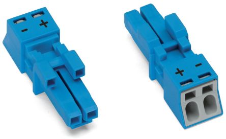 WAGO 890 Series Lighting Connector, 2-Pole, Female, 2-Way, Cable Mount, 16A [890-1102]; 271-0347