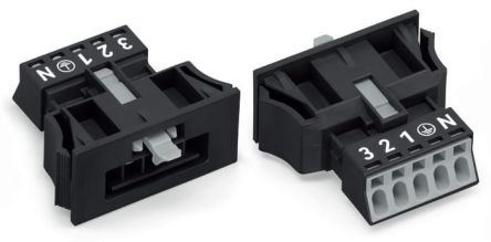 WAGO 890 Series Lighting Connector, 5-Pole, Male, 5-Way, Flush Mount, 13A [890-715]; 271-0368