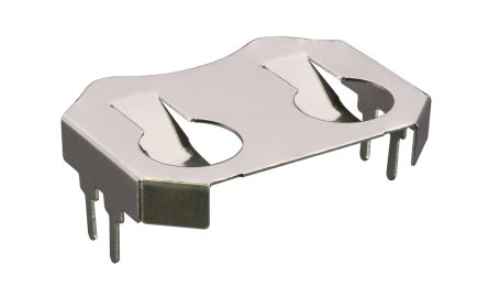 TE Connectivity Coin Cell Battery Holder, Leaf Spring Contact [BAT-HLD-001-THM]; 271-1024
