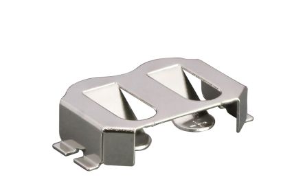 TE Connectivity Coin Cell Battery Holder, Leaf Spring Contact [BAT-HLD-012-SMT-TR]; 271-1030