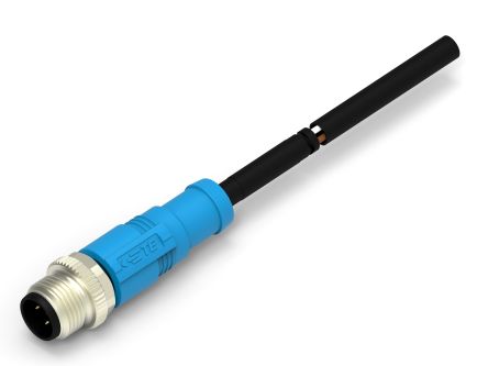 TE Connectivity Straight Male 4 way M12 to M12 Cable Assembly, 1.5m [T4151110004-003]; 271-1396