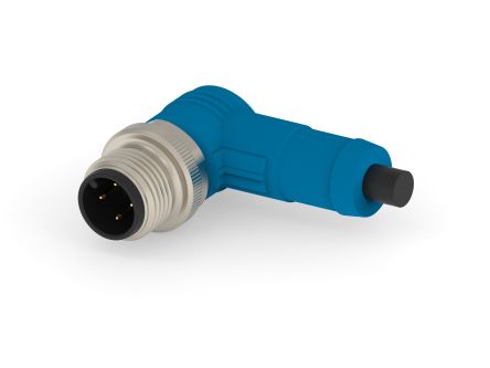 TE Connectivity Right Angle Male 4 way M12 to M12 Cable Assembly, 1.5m [T4151210004-003]; 271-1401