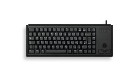 Cherry G84 Wired USB Compact Trackball Keyboard, QWERTY (Italy), Black [G84-4400LUBIT-2]; 271-1598