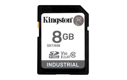 Kingston 8 GB Industrial SD SD Card, UHS-I Speed Class U3 [SDIT/8GB]; 271-1632