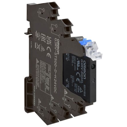Omron G3RV-ST Series Solid State Interface Relay, 12 Vdc Control, 2 A Load, DIN Rail Mount [G3RV-ST500-A 12VDC]; 271-1865