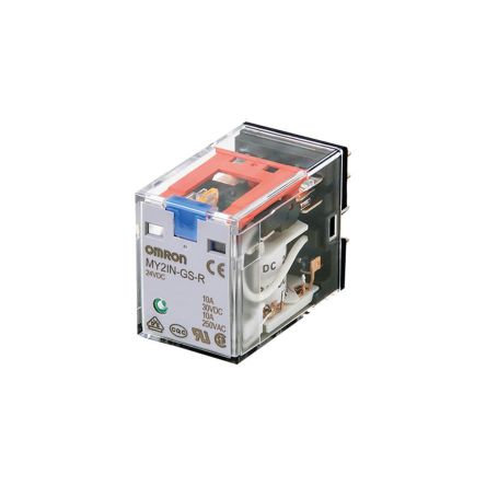Omron Plug In Latching Power Relay, 110 → 120V ac Coil, 10A Switching Current, DPDT [MY2IN-GS-R AC110/120]; 271-1918