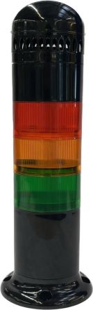 RS PRO Amber, Green, Red Signal Tower, 6 Lights, 12 → 24 v ac/dc, Screw Mount [0]; 271-2228