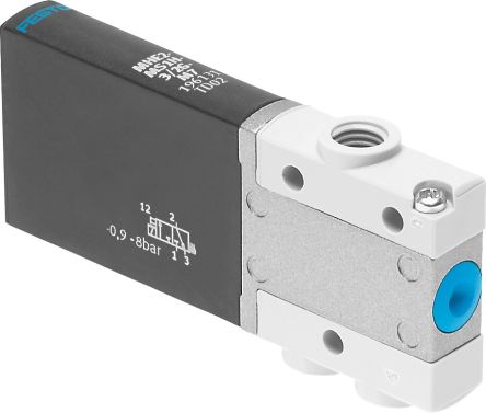 Festo 3/2-Way, Closed, Monostable Solenoid Valve - Electrical M7 MH2 Series 24V dc, 196131 [MHE2-MS1H-3/2G-M7]; 271-2543