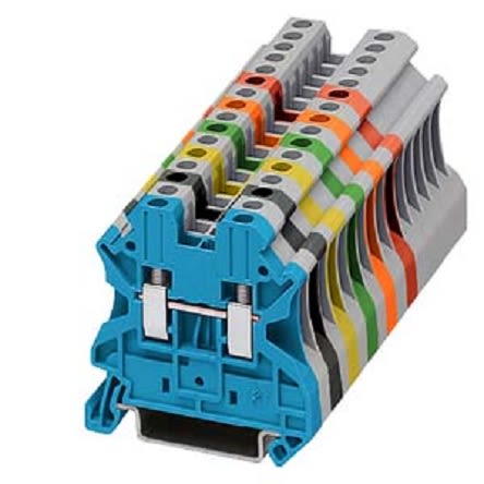 Siemens 8WH1000-0AH02 8WH Series Red, 6mm², 1-Level, Screw Termination, CSA [8WH1000-0AH02]; 271-3238