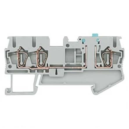 Siemens 8WH2003-6CF00 8WH Series Grey, 2.5mm², 1-Level, Spring Termination, CSA [8WH2003-6CF00]; 271-3298