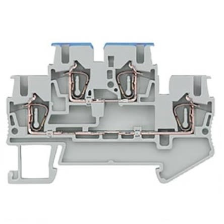 Siemens 8WH2020-4CF00 8WH Series Grey, 2.5mm², 2-Level, Spring Termination, CSA [8WH2020-4CF00]; 271-3302