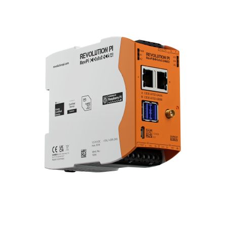 Revolution PI RevPi Connect 4, Industrial Computer, 20W, ARM Cortex 1.5 GHz, 8 GB, 4 [PR100377]; 271-3626