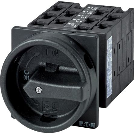 Eaton, 9P 3 Position 90° Rotary Cam Switch, 690V (Volts), 32A, Rotary Actuator [003171 T3-5-8345/EA/SVB-SW]; 271-3974