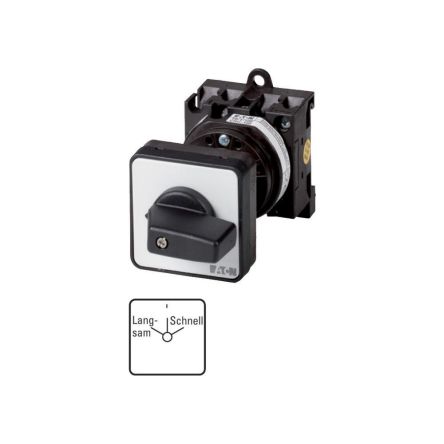 Eaton, 2P 3 Position 45° Changeover Cam Switch, 690V (Volts), 20A, Toggle Actuator [003196 T0-2-15435/Z]; 271-3979