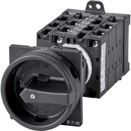 Eaton, 9P 1 position Position 90° On-Off Cam Switch, 690V (Volts), 32A, Rotary Shaft Actuator [003230 T3-6-15168/V/SVB-SW]; 271-3982