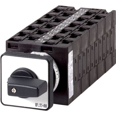Eaton, 3P 7 Position 45° On-Off Cam Switch, 690V (Volts), 32A, Angled Toggle Actuator [003861 T3-11-15021/E]; 271-3987