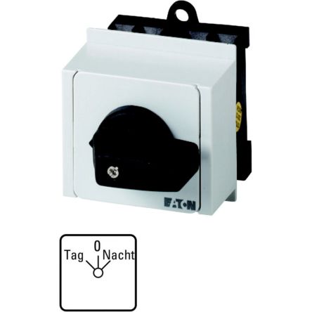Eaton, 3P 2 Position 90° On-Off Cam Switch, 690V (Volts), 20A, Short Thumb Grip Actuator [008141 T0-3-15284/IVS-RT]; 271-4069