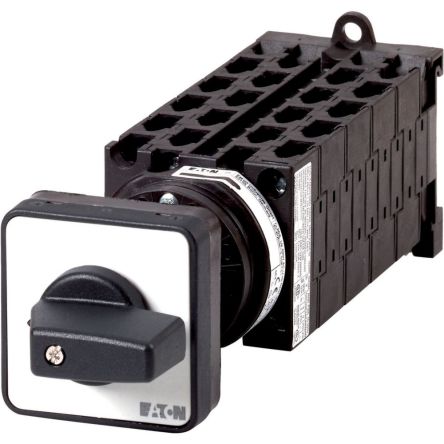 Eaton, 3P 3 Position 60° Multi Speed Cam Switch, 690V (Volts), 20A, Short Thumb Grip Actuator [009879 T0-10-15104/Z]; 271-4196