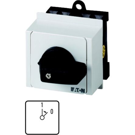 Eaton, 3P 2 Position 45° On-Off Cam Switch, 690V (Volts), 20A, Toggle Actuator [011344 T0-2-15333/IVS]; 271-4263