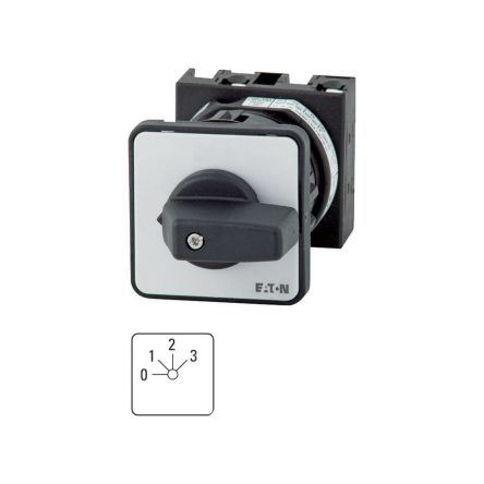 Eaton, 1P 4 Position 45° Multi Step Cam Switch, 690V (Volts), 20A, Toggle Actuator [011503 T0-2-171/EZ]; 271-4284