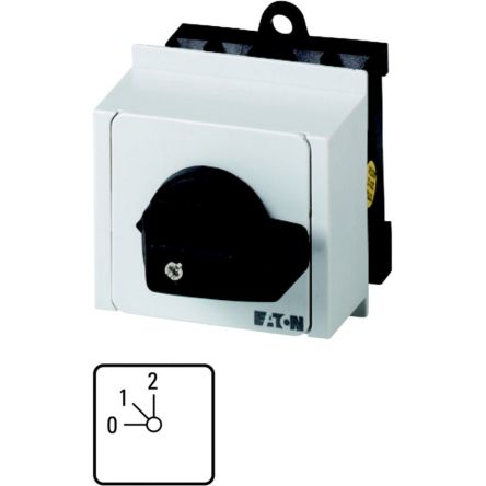 Eaton, 2P 3 Position 45° Multi Step Cam Switch, 690V (Volts), 20A, Toggle Actuator [011764 T0-2-8260/IVS]; 271-4329