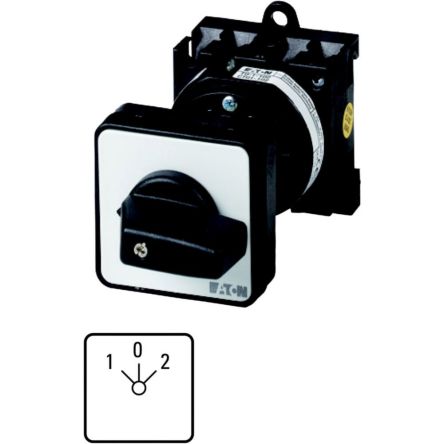 Eaton, 4P 5 Position 45° Control/Load Cam Switch, 690V (Volts), 20A, Toggle Actuator [012253 T0-2-99/Z]; 271-4367