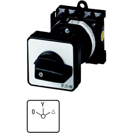 Eaton, 3P 3 Position 60° Star Delta Cam Switch, 690V (Volts), 20A, Toggle Actuator [013827 T0-4-24/Z]; 271-4517