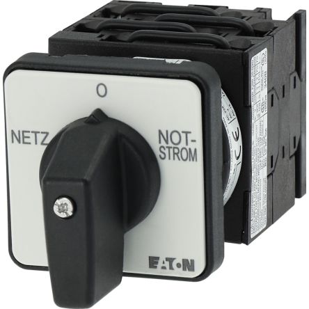 Eaton, 4P 3 Position 45° Changeover Cam Switch, 690V (Volts), 20A, Short Thumb Grip Actuator [013842 T0-4-41/E]; 271-4522