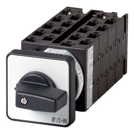 Eaton, 9P 3 Position 60° Changeover Cam Switch, 690V (Volts), 20A, Short Lever Actuator [016298 T0-9-8365/E]; 271-4799