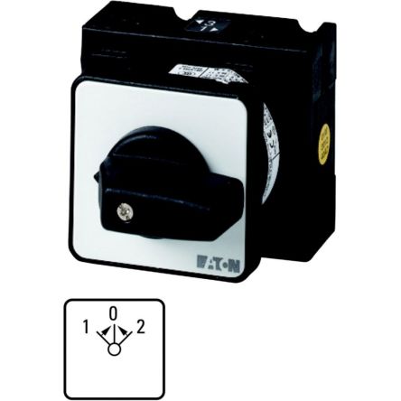 Eaton, 2P 3 Position 45° Changeover Cam Switch, 690V (Volts), 32A, Short Thumb Grip Actuator [016751 T3-2-8215/E]; 271-4817