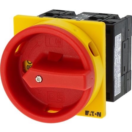 Eaton, 3P + N 90° On-Off Cam Switch, 690V (Volts), 32A, Door Coupling Rotary Drive Actuator [017667 T3-2-10/EA/SVB]; 271-4841