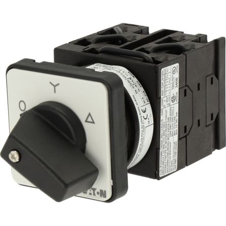 Eaton, 3P 3 Position 60° Star Delta Cam Switch, 690V (Volts), 20A, Short Thumb Grip Actuator [024604 T0-4-8410/E]; 271-4978