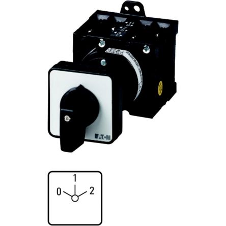 Eaton, 3P 3 Position 60° Changeover Cam Switch, 690V (Volts), 32A, Short Lever Actuator [031014 T3-3-8451/Z]; 271-5022
