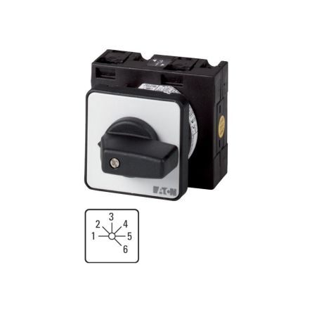 Eaton, 1P 6 Position 45° Multi Step Cam Switch, 690V (Volts), 32A, Toggle Actuator [097459 T3-3-8233/E]; 271-5150